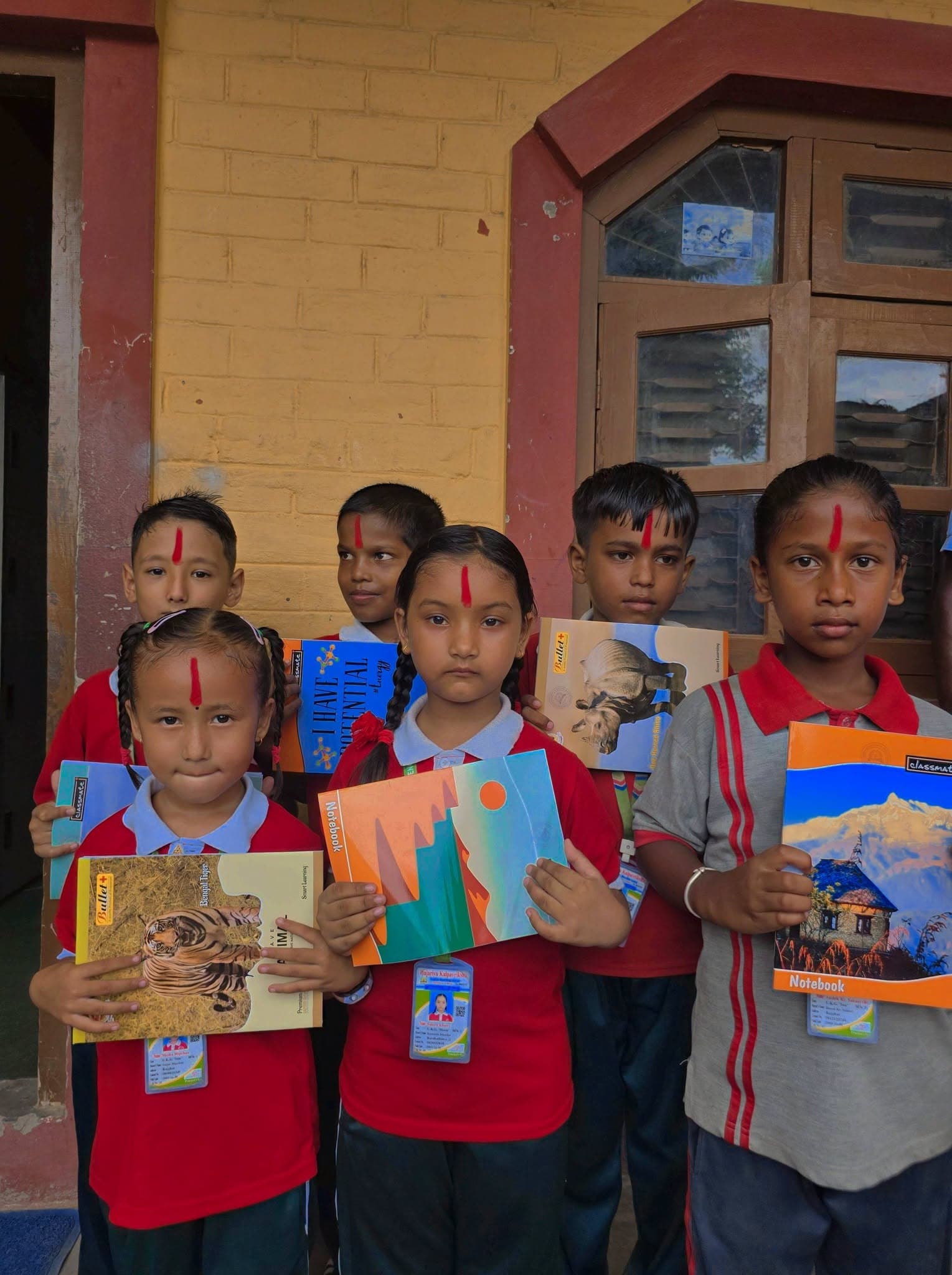 Primary students receiving merit awards