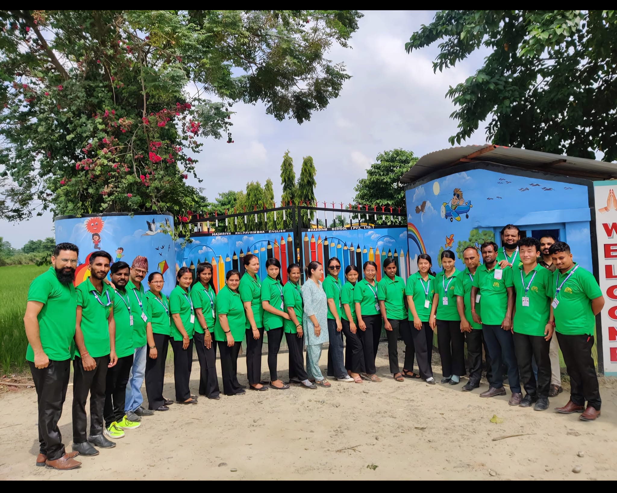 Faculty and staff members at Hajariya Kalpavriksha Secondary School